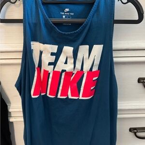 Nike Blue Graphic Tank Top